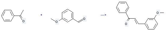 m-Anisaldehyde can be used to produce 3-(3-methoxy-phenyl)-1-phenyl-propenone at the temperature of 35 - 40 °C